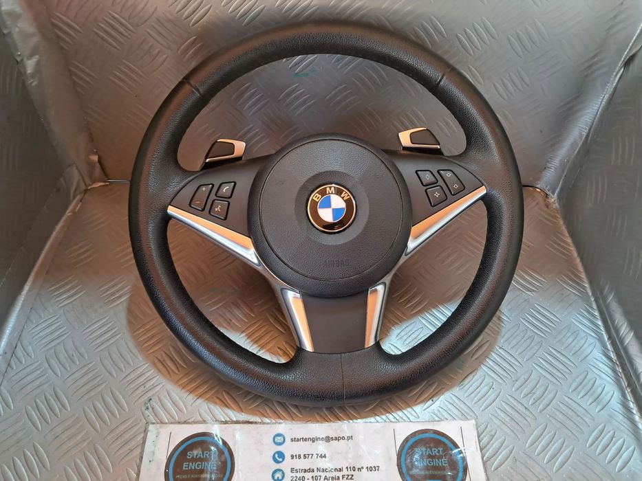 Volante com patilhas BMW serie 5 E60 E61 chave de cartão