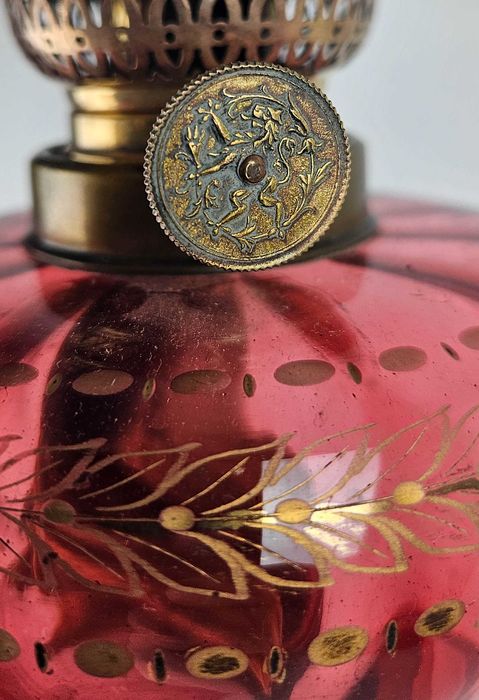 Figuralna lampa naftowa DEMETER  alegoria rolnictwa Francja - Antyk