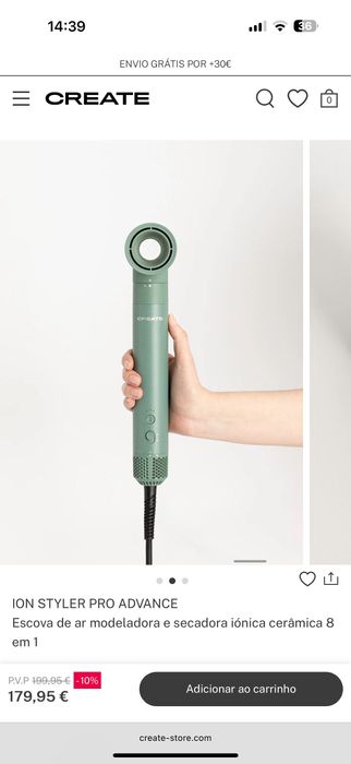 Modelador de cabelo e secador