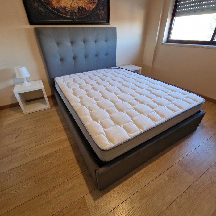 Camas de Casal Estofadas de Luxo 199€ Disp. em Várias Cores! 190x140m!