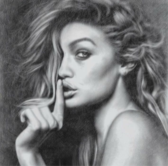 Portret na zamówienie Gdynia | Prezent  ślubny, szkic twarzy rysunek