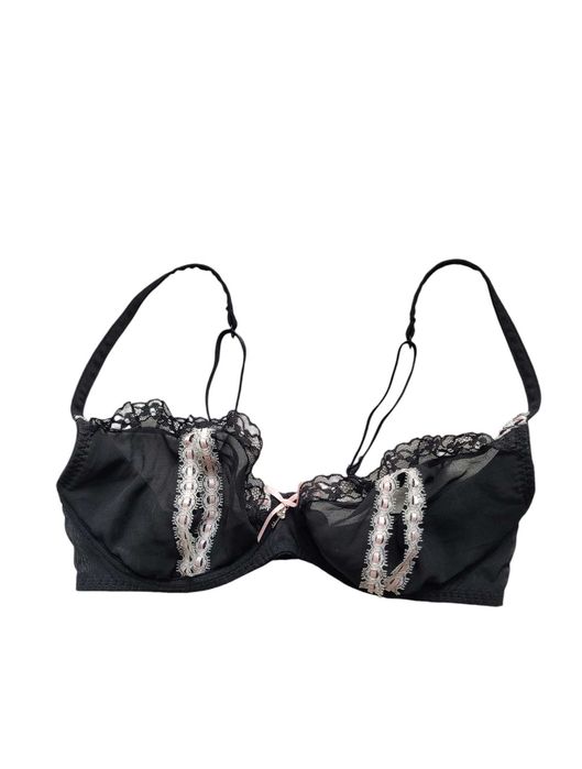 Czarny koronkowy stanik biustonosz bielizna erotyczna Ann Summers