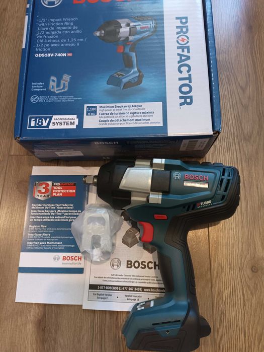 Bosch GDS18V-740 18V Brushless Bi-turbo 1/2" High Torque Impact Wrench