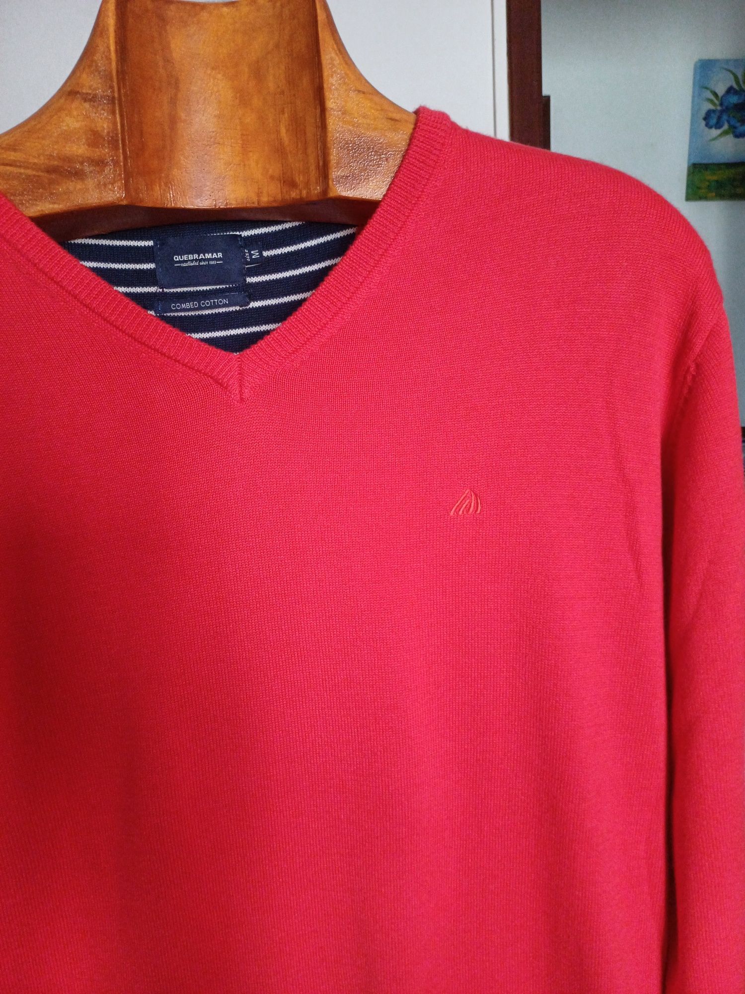 Pullover em V Vermelho - Quebramar - M