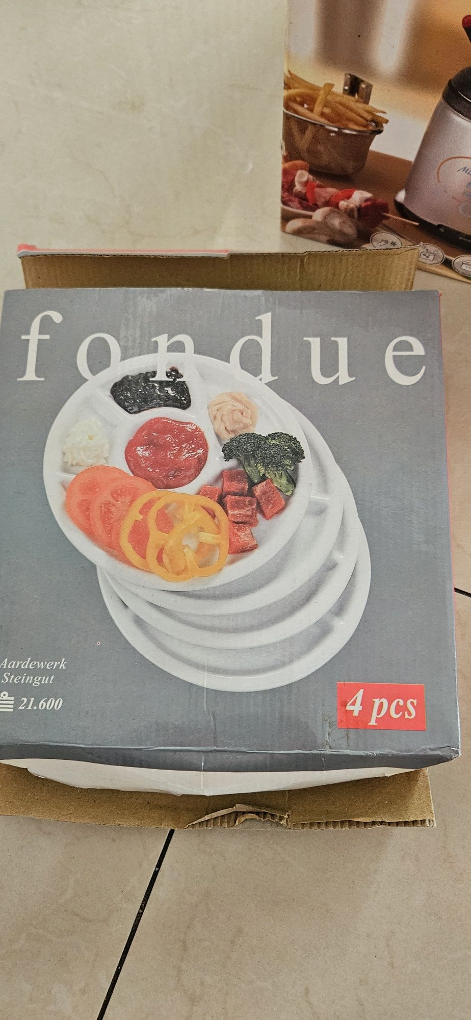 Fondue do sera, frytownica + talerze zestaw