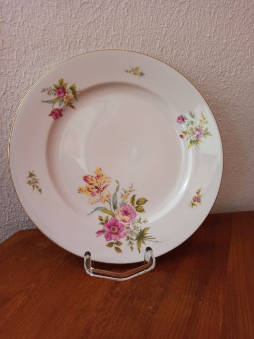 Patera ROSENTHAL Wzór kwiatowy Złocone obrzeża