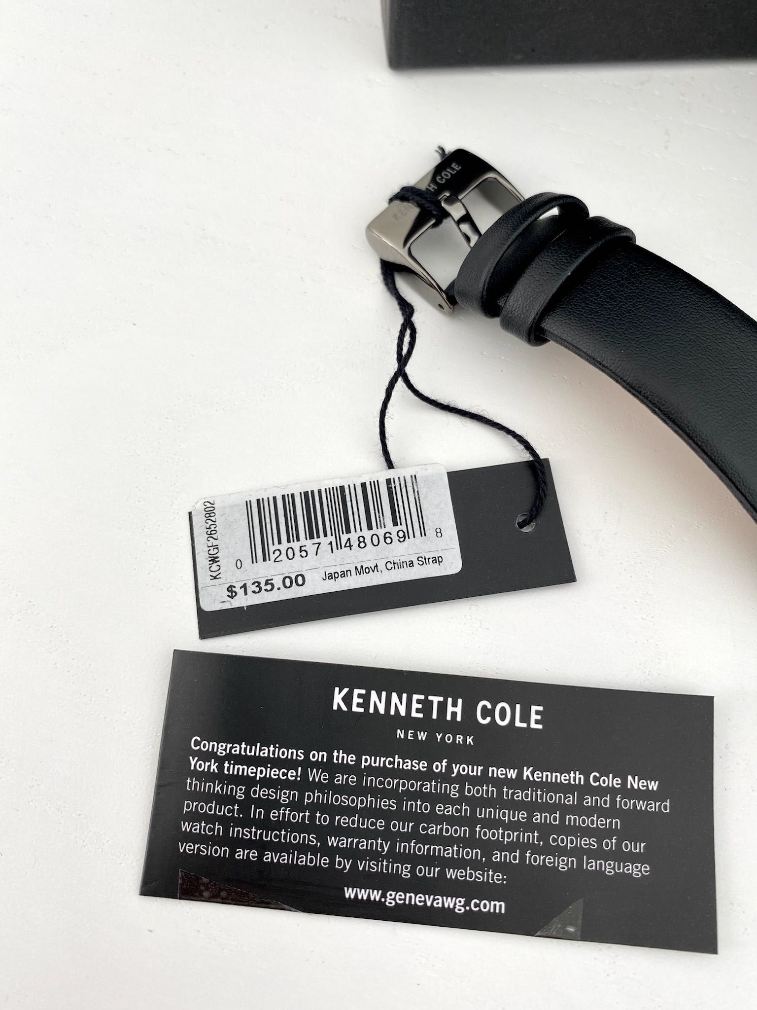 Чоловічий годинник Kenneth Cole мужские часы на подарок мужу парню