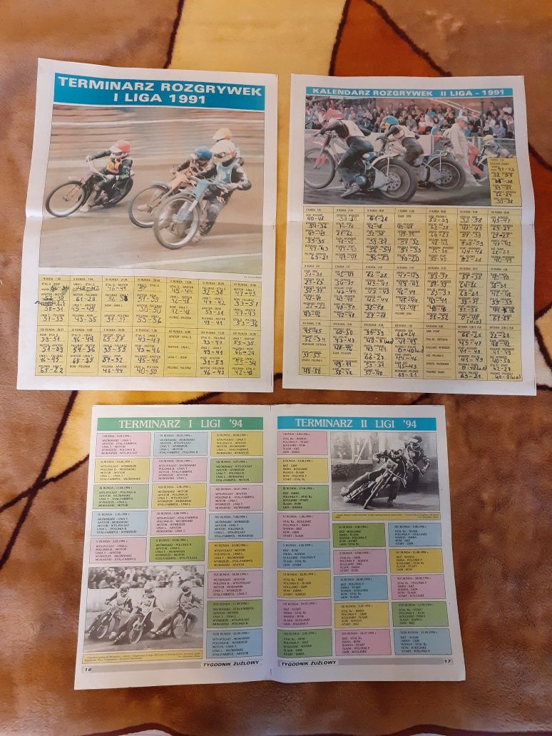 Żużel - plakaty z różnych gazet lata  80-te i początek 90-tych