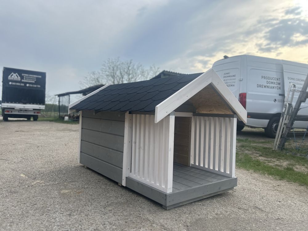 Ocieplona buda dla psa 80x150x100 wysoka