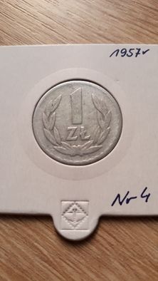 1 złoty 1957 r.-nr 4 - rzadkość