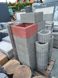 Donica kwietnik gazon klomb 40x40x20 beton ogrodzenie