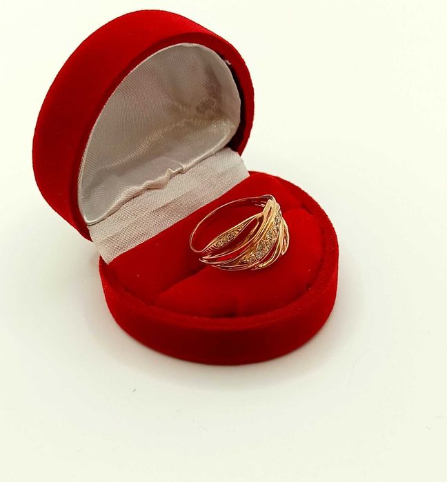 Złoty pierścionek ażurowy szeroki Pr.585 W:2,57gr Roz,14