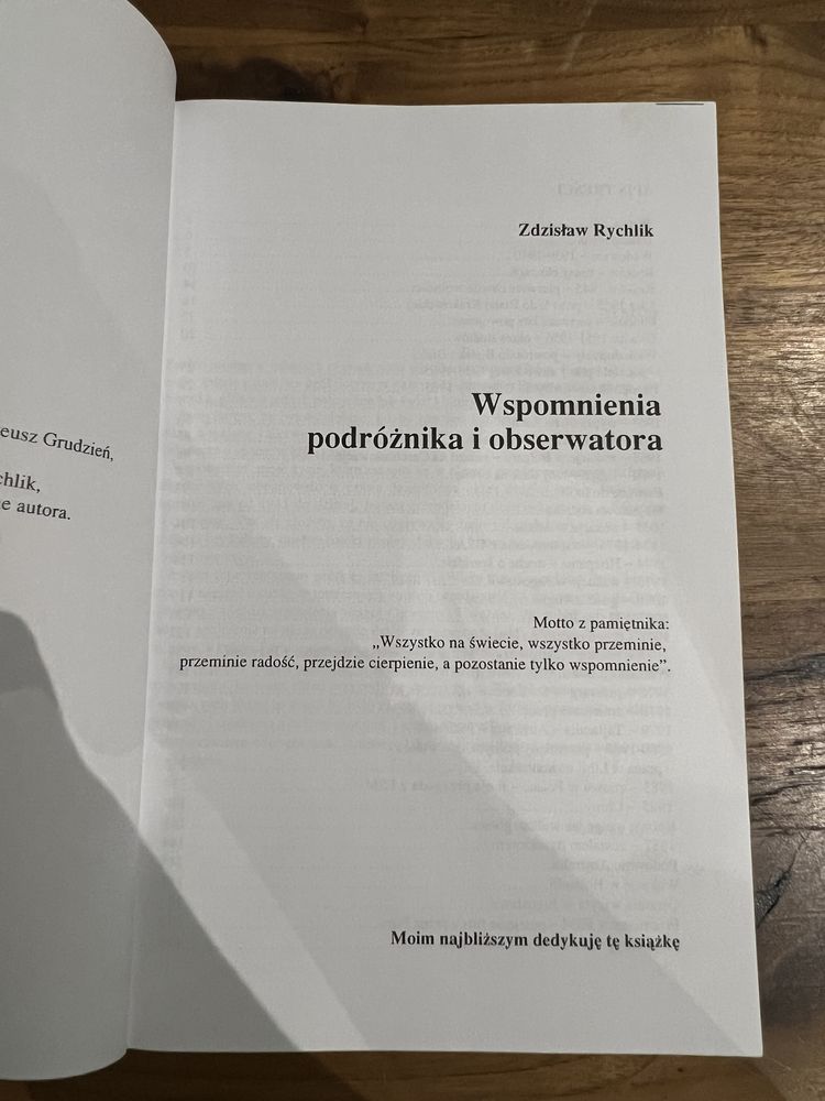 Wspomnienia podróżnika i obserwatora Zdzisłąw Rychlik