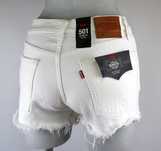 Levis 501 spodenki jeansowe białe szorty W26 pas 2 x 38 cm
