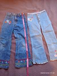 Jeansowe spodnie dziewczęce