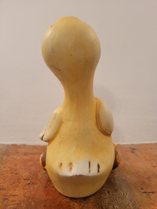 Pato amarelo cerâmico
