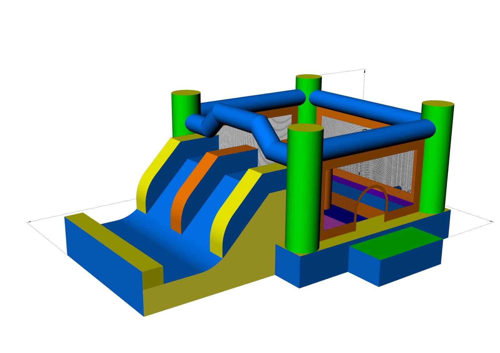 Insuflável Castelo Duplo Slide (Novo)