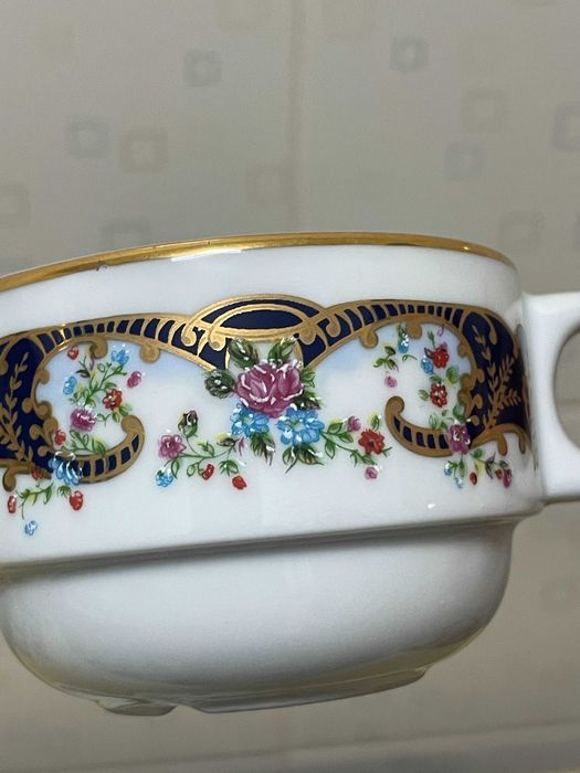 Chávenas de chá Limoges pintadas á mão (3)