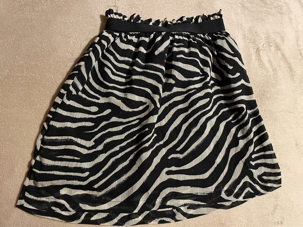 Spódnica mini w zebre h&m 36 S