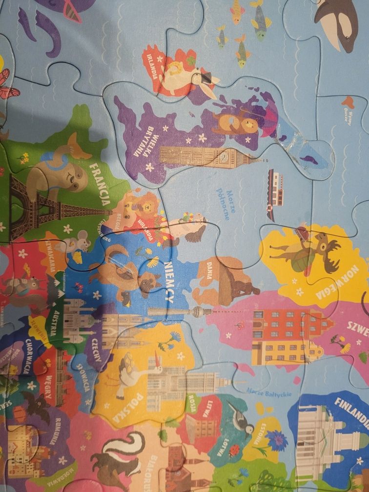 Puzzle Mapa Europy4+ Trefl 91658 rozmiar 60x40