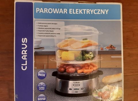 Parowar elektryczny Clarus – zdrowe gotowanie na parze – 800 W – 9 l