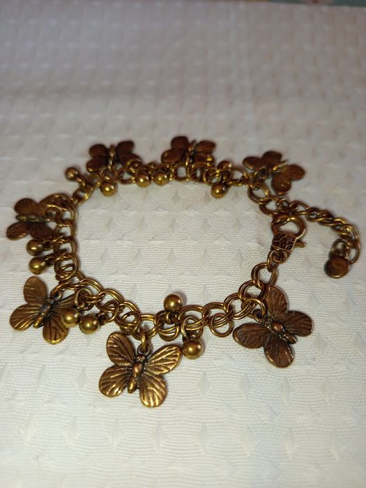 Pulseira com borboletas vintage