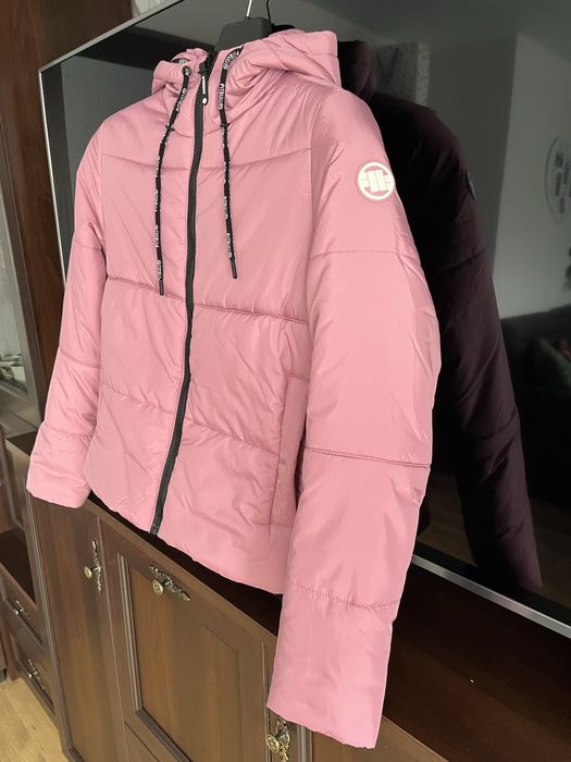 Kurtka rozowa pikowana pitbull