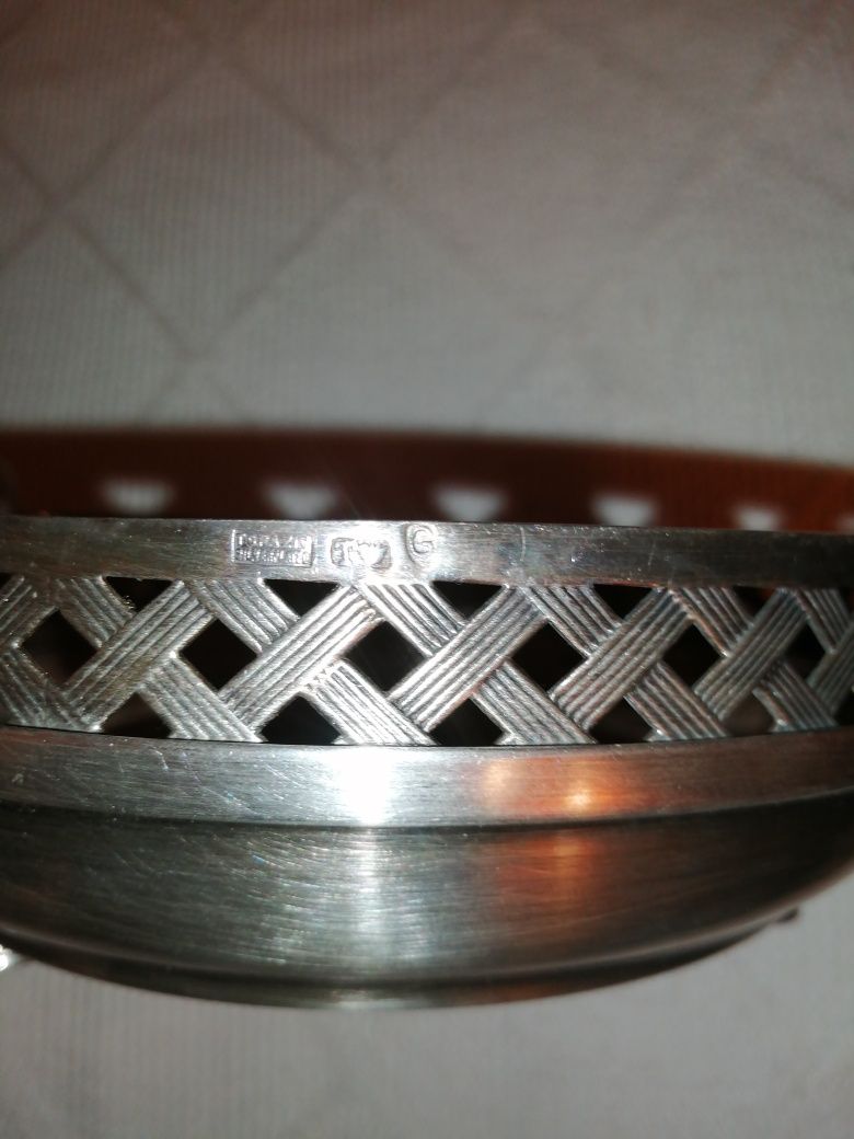 Artigo antigo em topázio silverplated