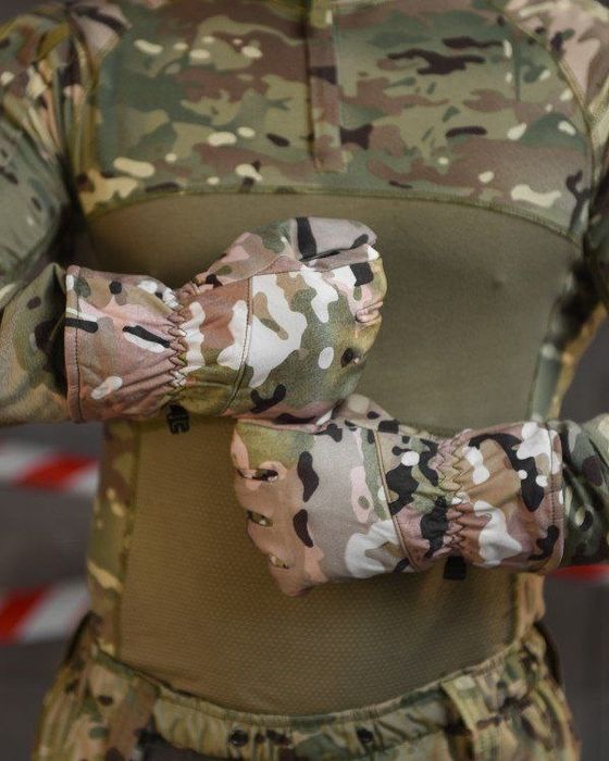 Тактичні зимові рукавиці на флісі Soft Shell мультикам М-2XL