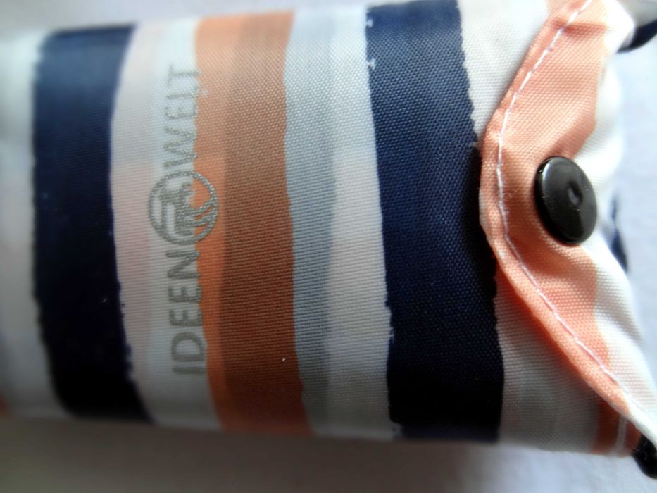 Zestaw 3 materiałowych toreb na zakupy z pokrowcami i zapięciem