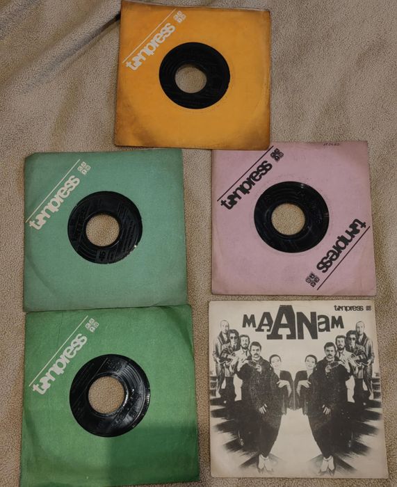Maanam Lombard Universe 5x singiel VG+ Unikaty PRL Tonpress