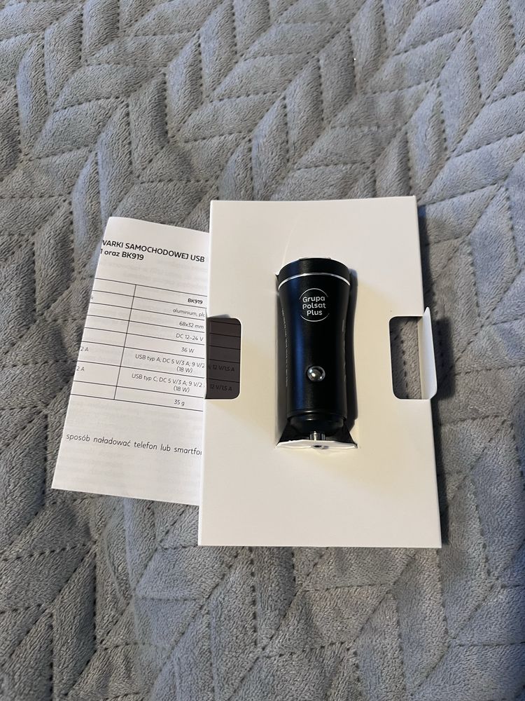 Ładowarka samochodowa usb usb-c