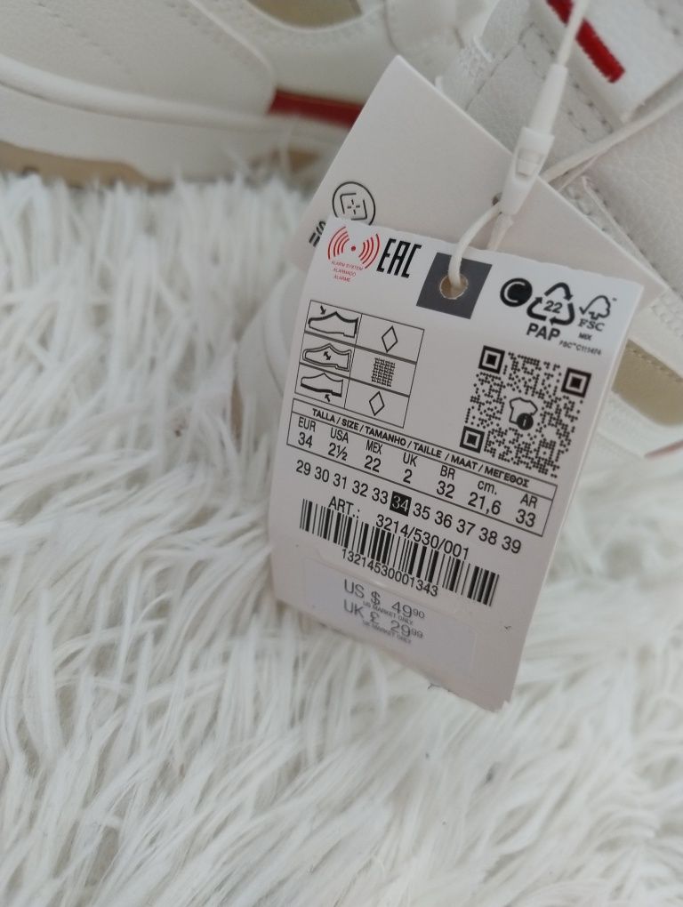 Nowe chłopięce sportowe buty na rzepy Zara roz 34