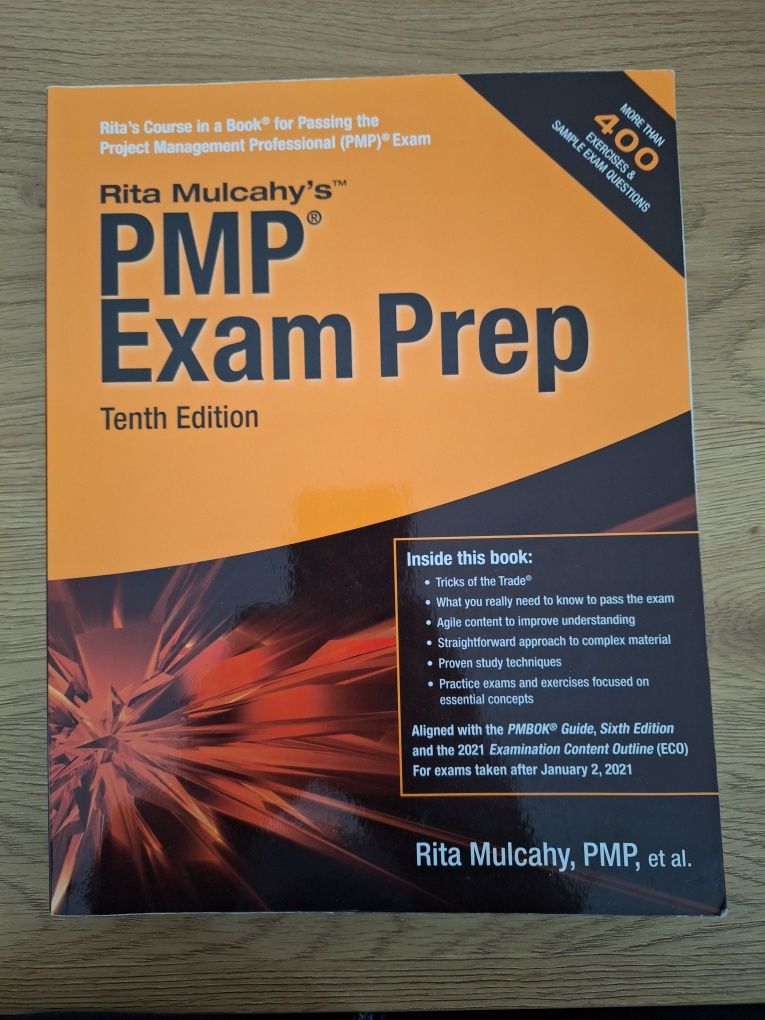 Zestaw PMP PMBOK 6th, PMP Exam Prep 9th + 10th, AGILE Practice +gratis