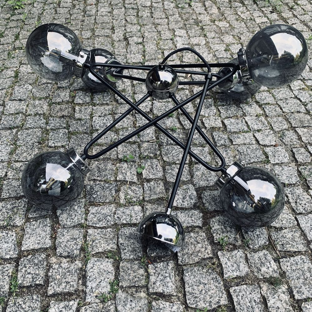 Lampa wisząca Sagito srebrna 6 x E14 Alfa