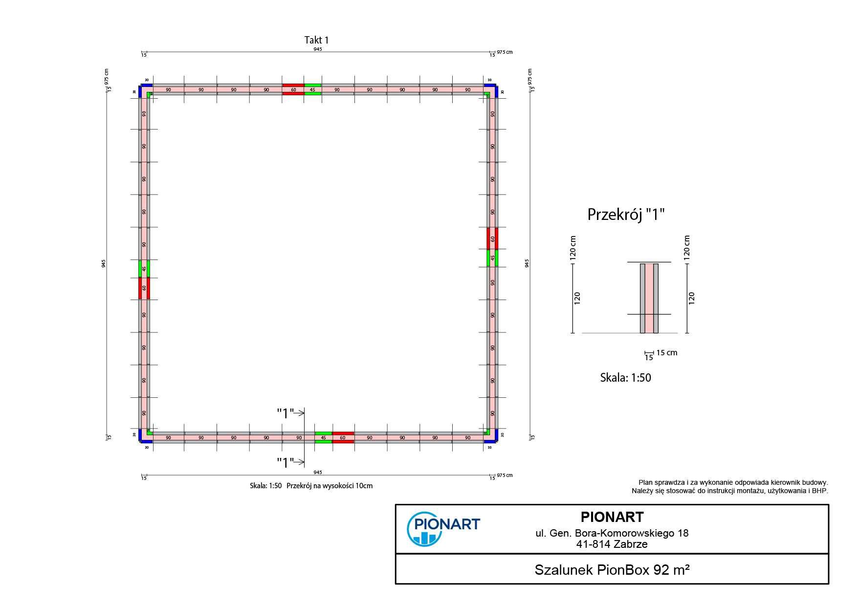 Szalunki ścienne PionBox 92 m2 (kompatybilne z Tekko) - PRODUCENT NOWE