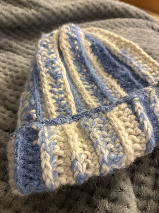 Czapka wełna merino jedwab handmade