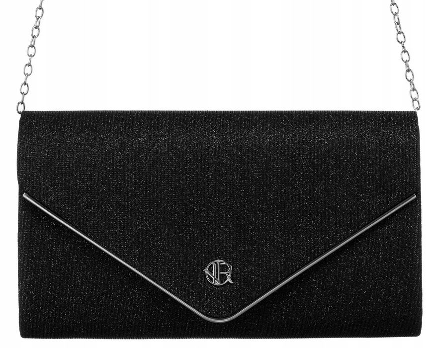 elegancka, brokatowa kopertówka na łańcuszku - rovicky