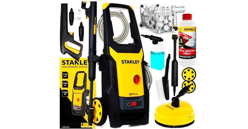 MYJKA Ciśnieniowa STANLEY 170 BAR TURBO Nowa MOCNA aluminiowa pompa