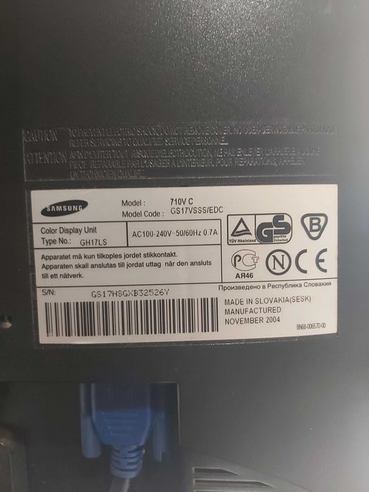 Монитор ЖК SAMSUNG SyncMaster 710v