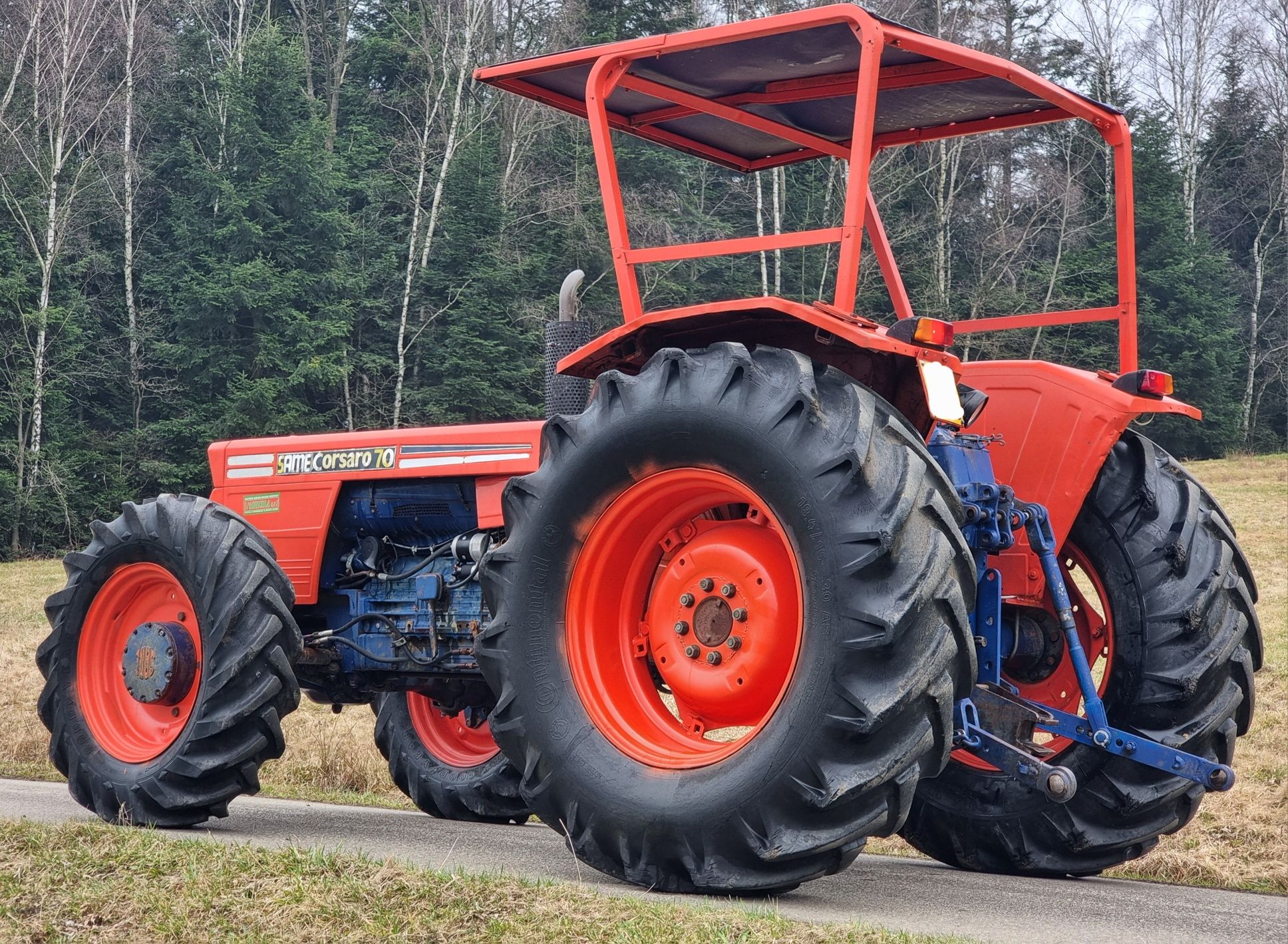 Ciągnik Same Corsaro 70. Napęd 4x4, REWERS, Wspomaganie, Hydraulika