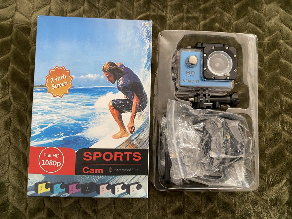Kamera sports cam FULL HD waterproof 1080P 30M