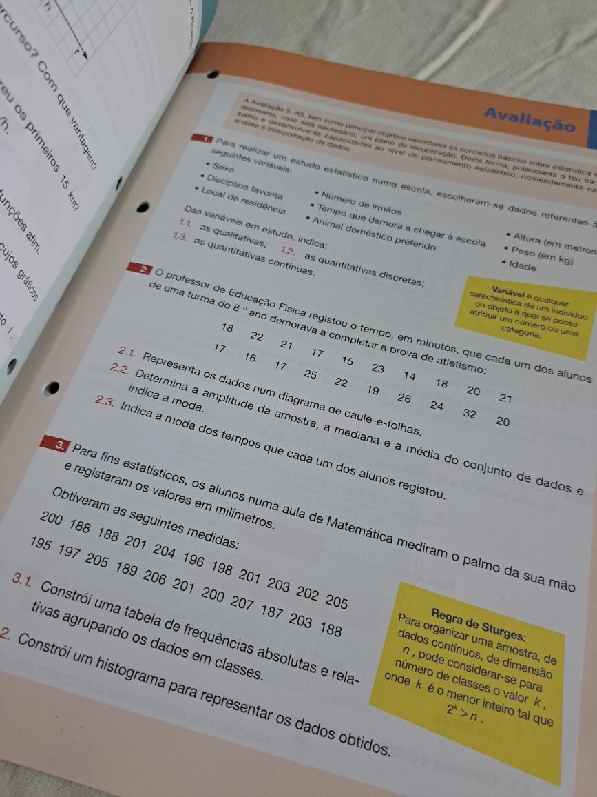 Caderno de tarefas 8 ano - Matemática Dinâmica