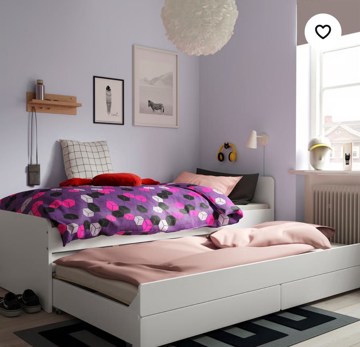 Cama individual dupla - Branca - Ikea