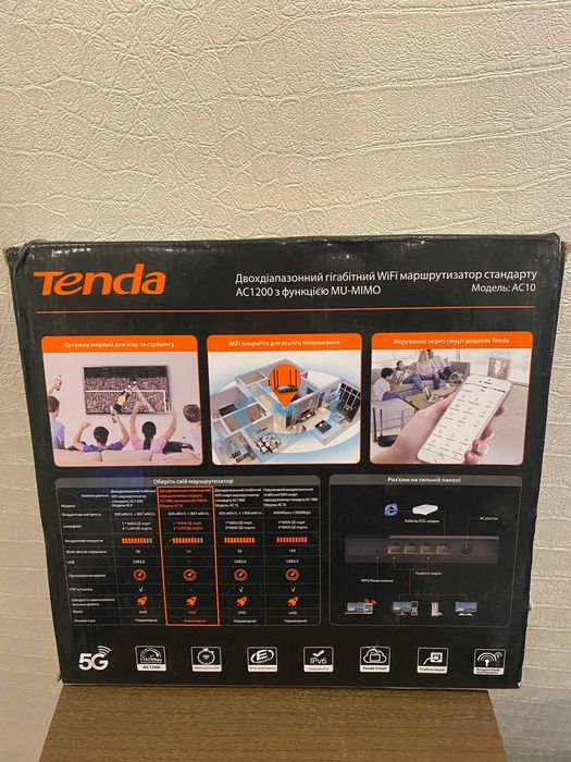 Wi-Fi роутер маршрутизатор Tenda AC10(AC 1200)