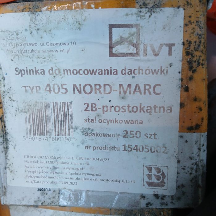Spinki do dachowki 500szt