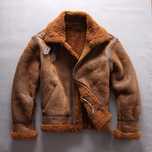 Kurtka Zimowa Męska Skórzana Shearling B3