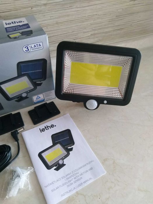 NAJTANIEJ Naświetlacz Solarny z Czujnikiem Ruchu i Zmierzchu Led Wysył