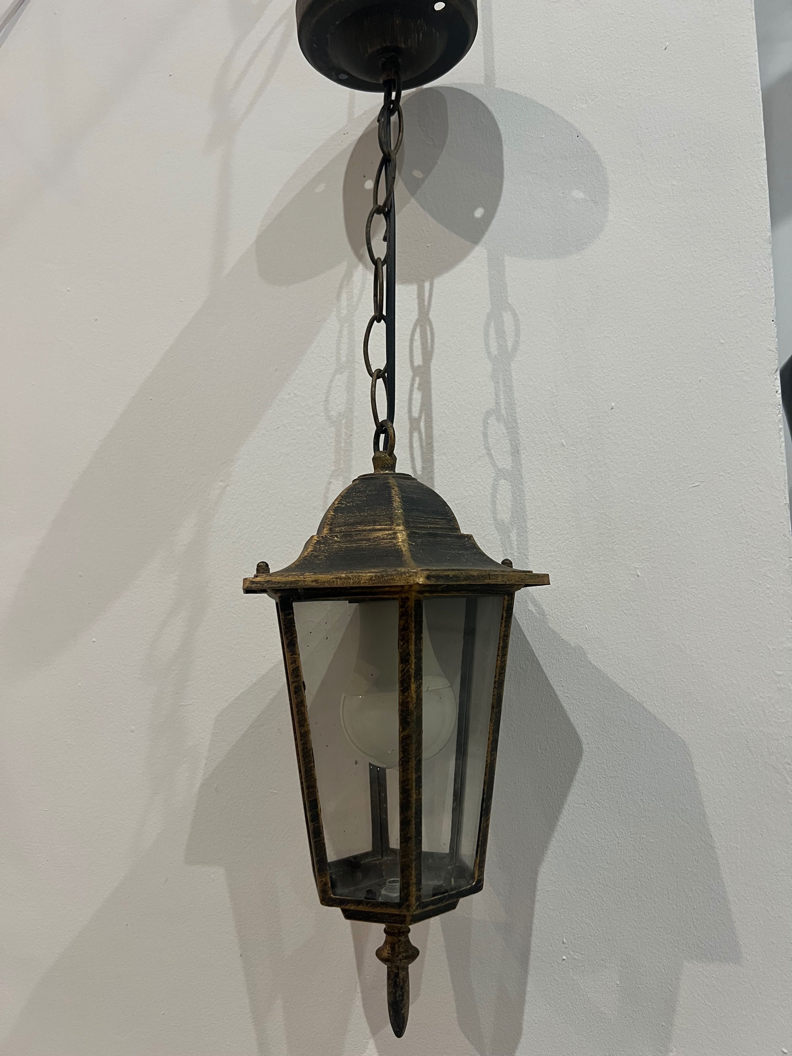 Lampa wisząca retro ogrodowa / balkonowa