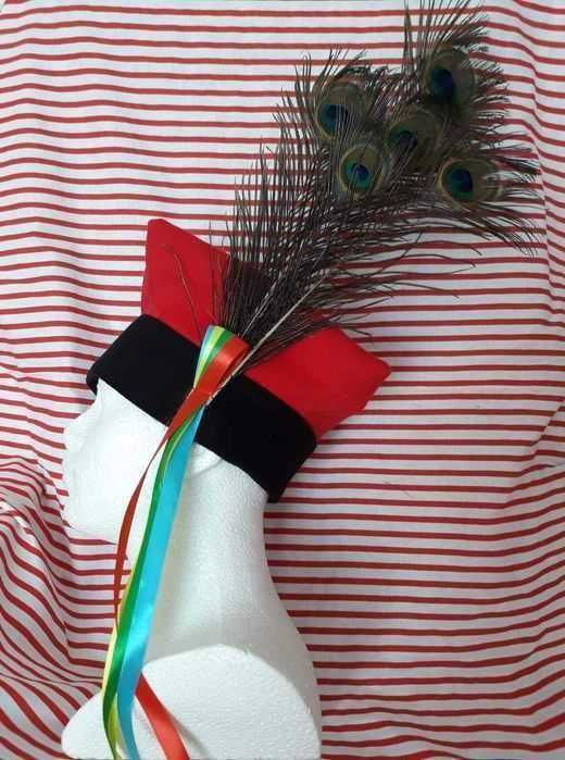 5 czapka krakowska krakuska ludowa folk pawie pióra